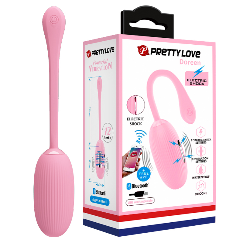 -    Pretty Love Doreen Electric Shock Egg Light Pink (App), 19  3,2 