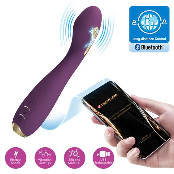 ����������� �����-�������� � ������������������ Hector Vibrator Dark Purple (App), 19,5 � 3,2 ��