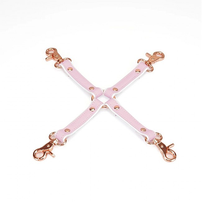     Liebe Seele White & Pink Leather Hogtie, -