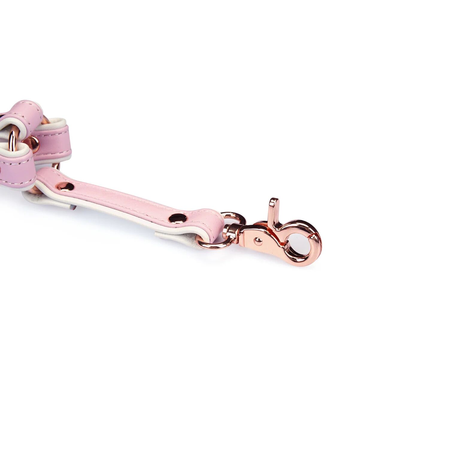 ���������� �� ������������� ���� Liebe Seele White & Pink Leather Hogtie, ������-�����