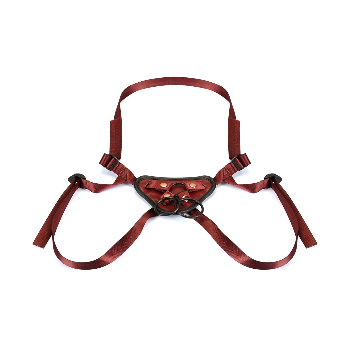 ������� ��� �������� Liebe Seele Wine Red Strap-on Harness, 3 �������������� ������