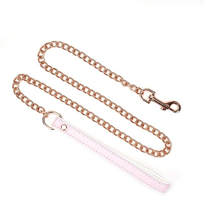 	   Liebe Seele White & Pink Fairy Goat Leather Collar, -