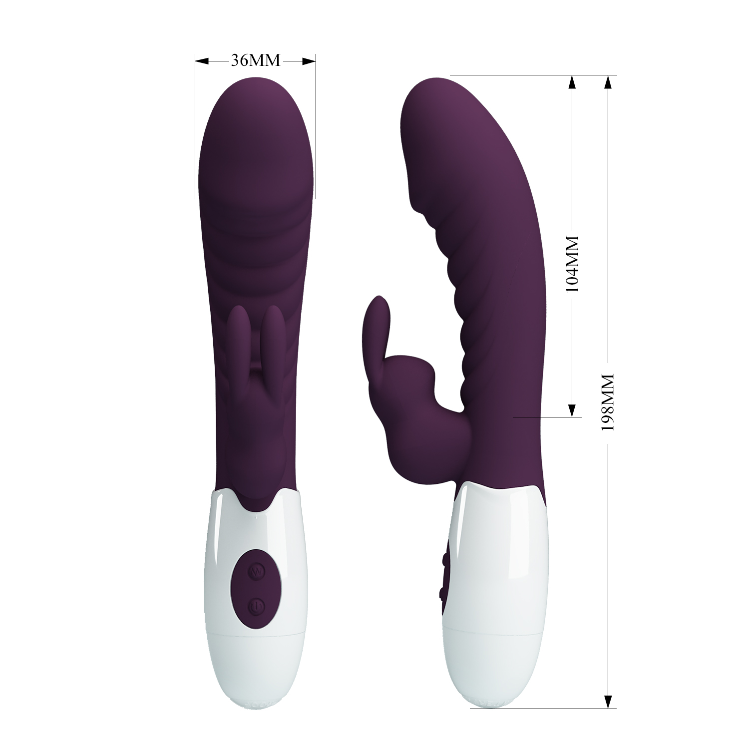 ��������-������ Pretty Love Naughty Bunny Vibrator Dark Purple, 19,8 � 3,6 ��