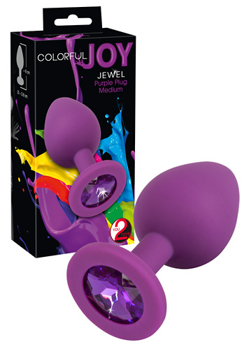 �������� ������ You2Toys Colorful Joy Jewel Purple Plug Medium � ����������, 8 � 3,5 ��
