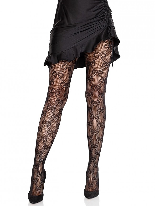   Leg Avenue Bow Net Tights One Size,    