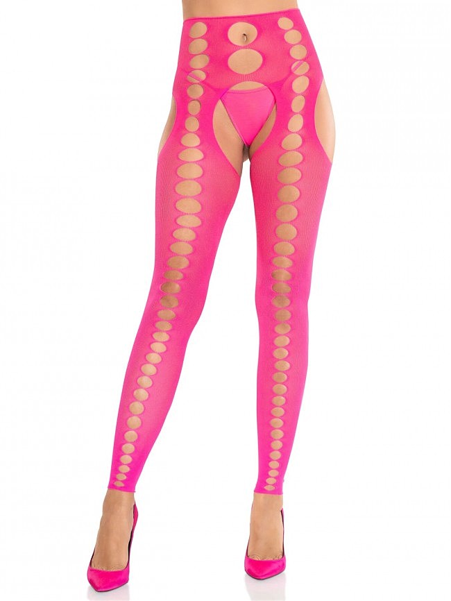 	- Leg Avenue Seamless Opaque Footless Suspender Hose One Size,  
