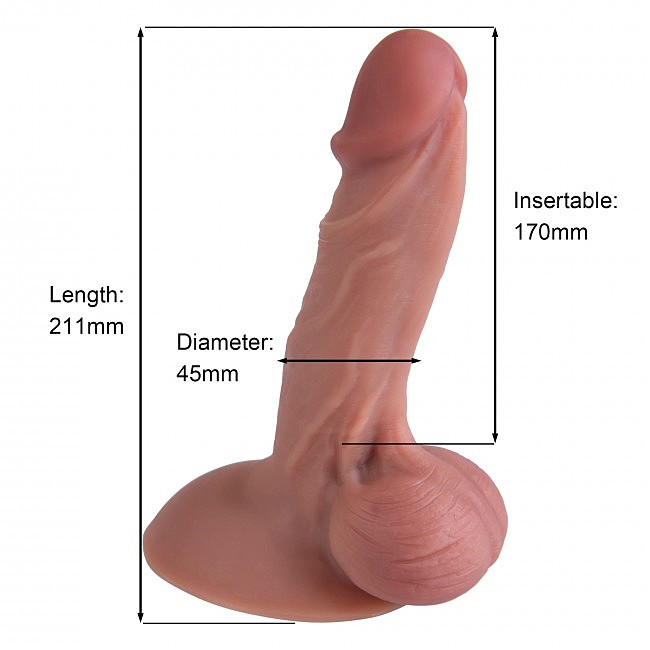     Erospace Natural Play Silicone Dildo D4, 21  4 