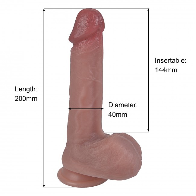 - Erospace Natural Play Silicone Dildo D1,  , 21  4 