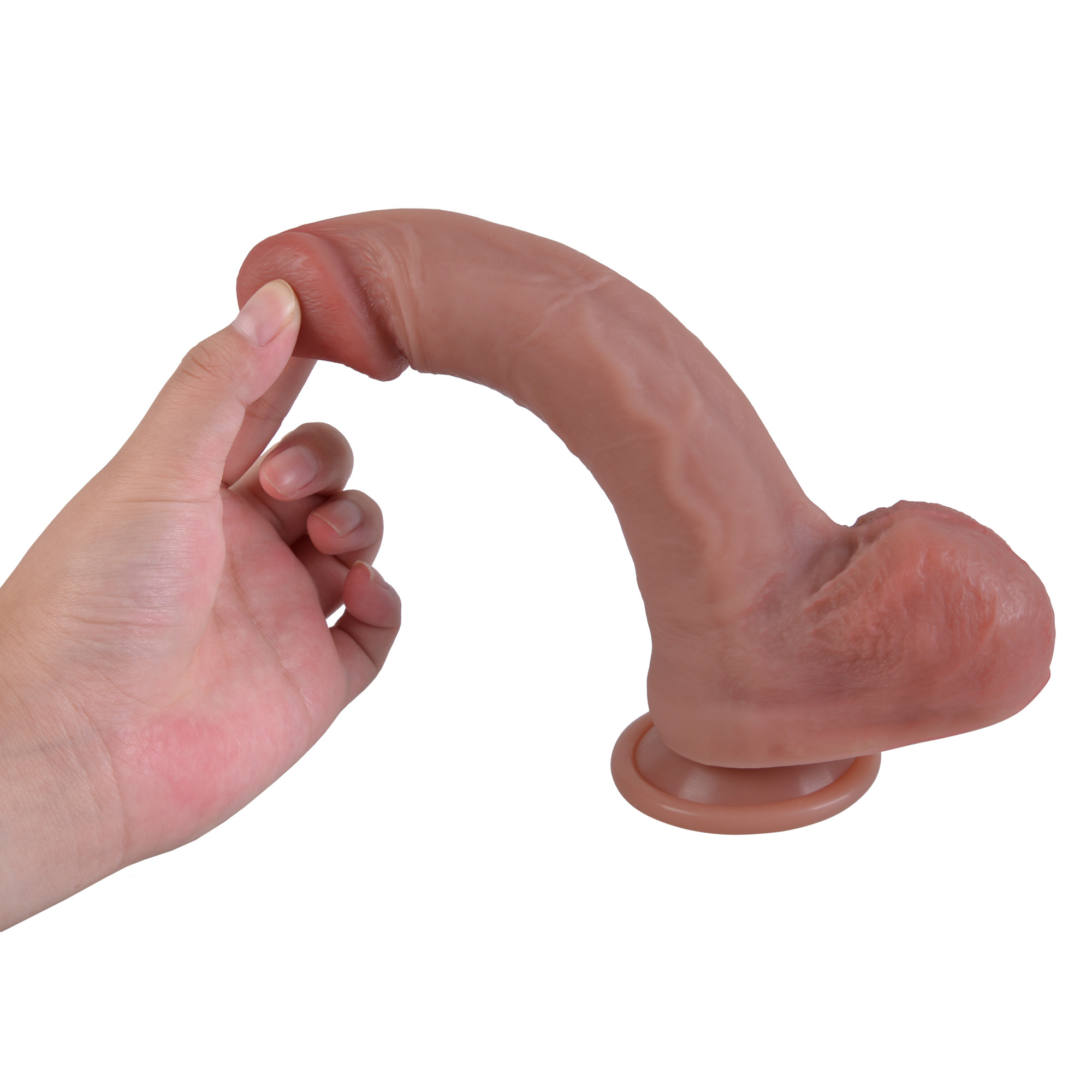 �������������-��������� Erospace Natural Play Silicone Dildo D1, ������� ��������, 21 � 4 ��