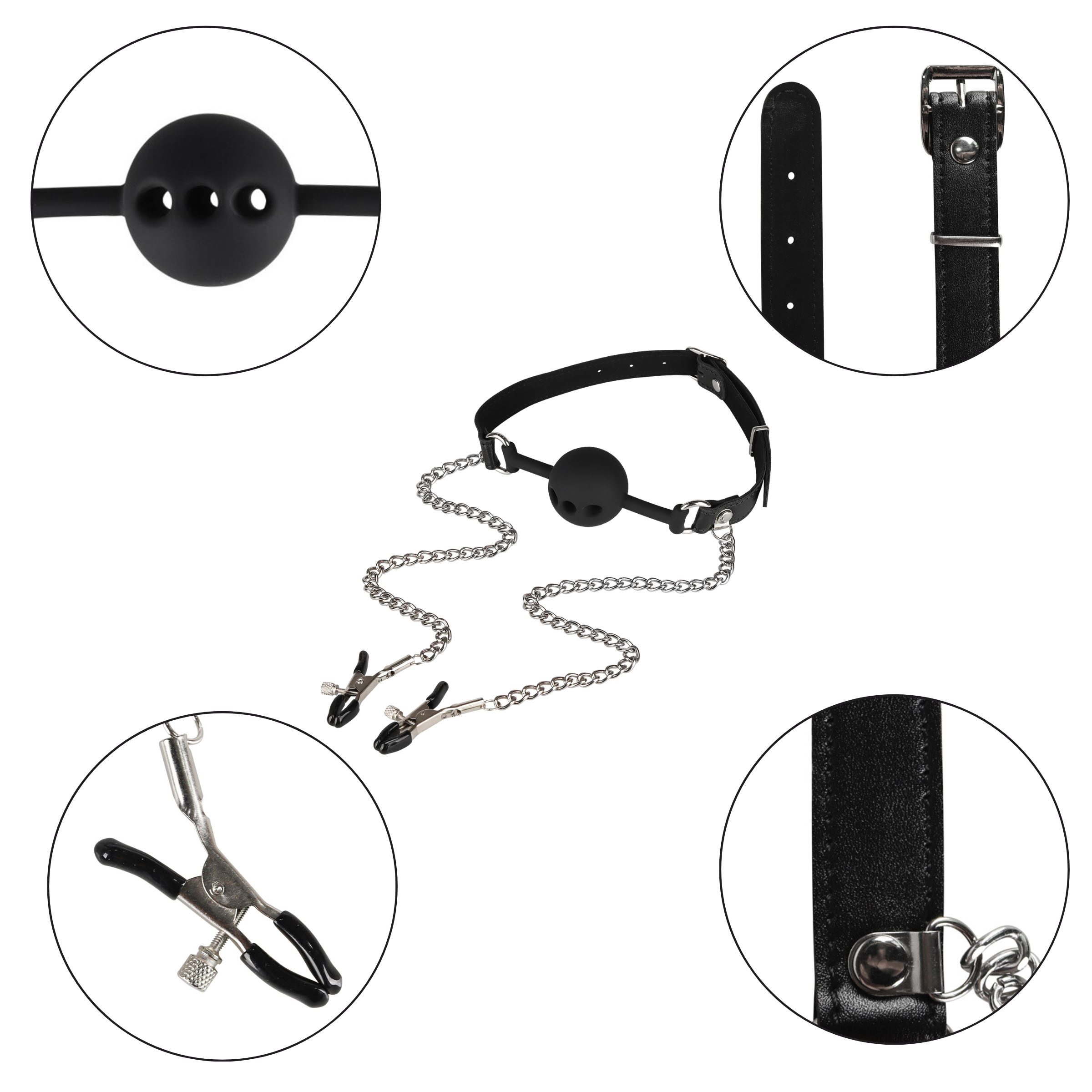 ���� � �������� ��� ������ Wild Play Mouth Gag With Nipple Clamps C15, ������� ������ 4 ��