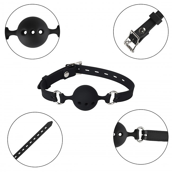   Erospace Wild Play Mouth Gag With Silicone Ball C14,   4,2 
