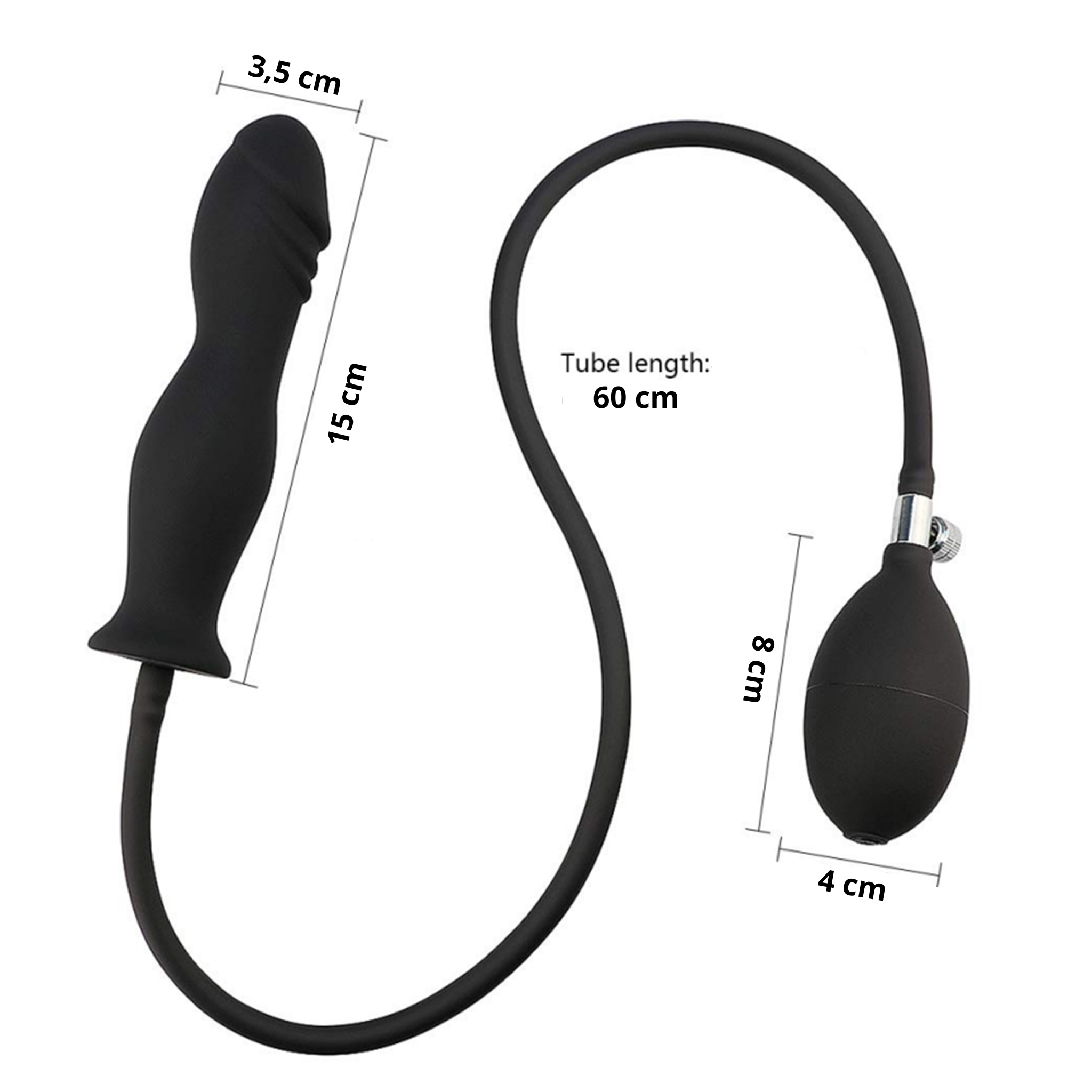    Erospace Wild Play Inflatable Anal Plug C6, 15,3  3,5 