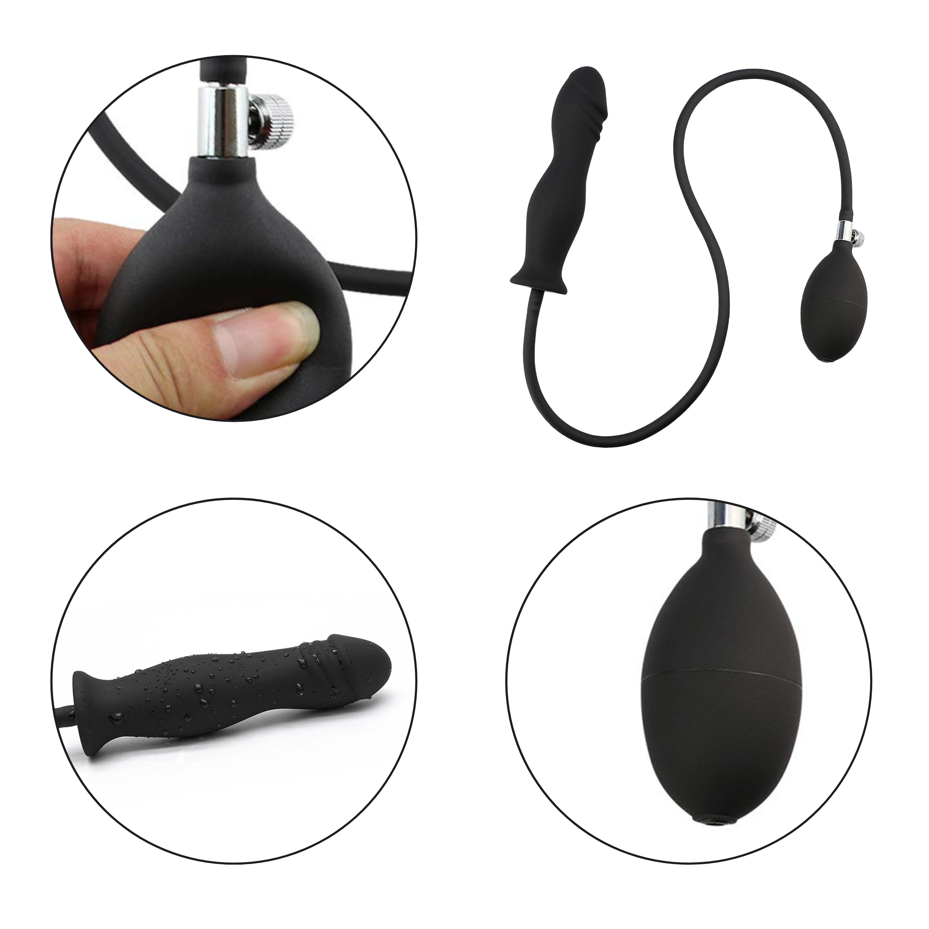    Erospace Wild Play Inflatable Anal Plug C6, 15,3  3,5 