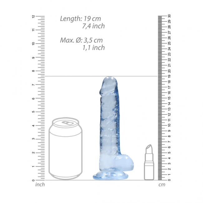     Realrock Dildo 7 Blue, -, 19  3,5 