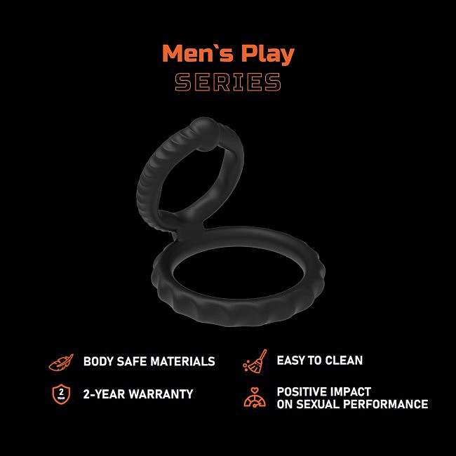    Erospace Mens Play Silicone Cock Ring B8, 