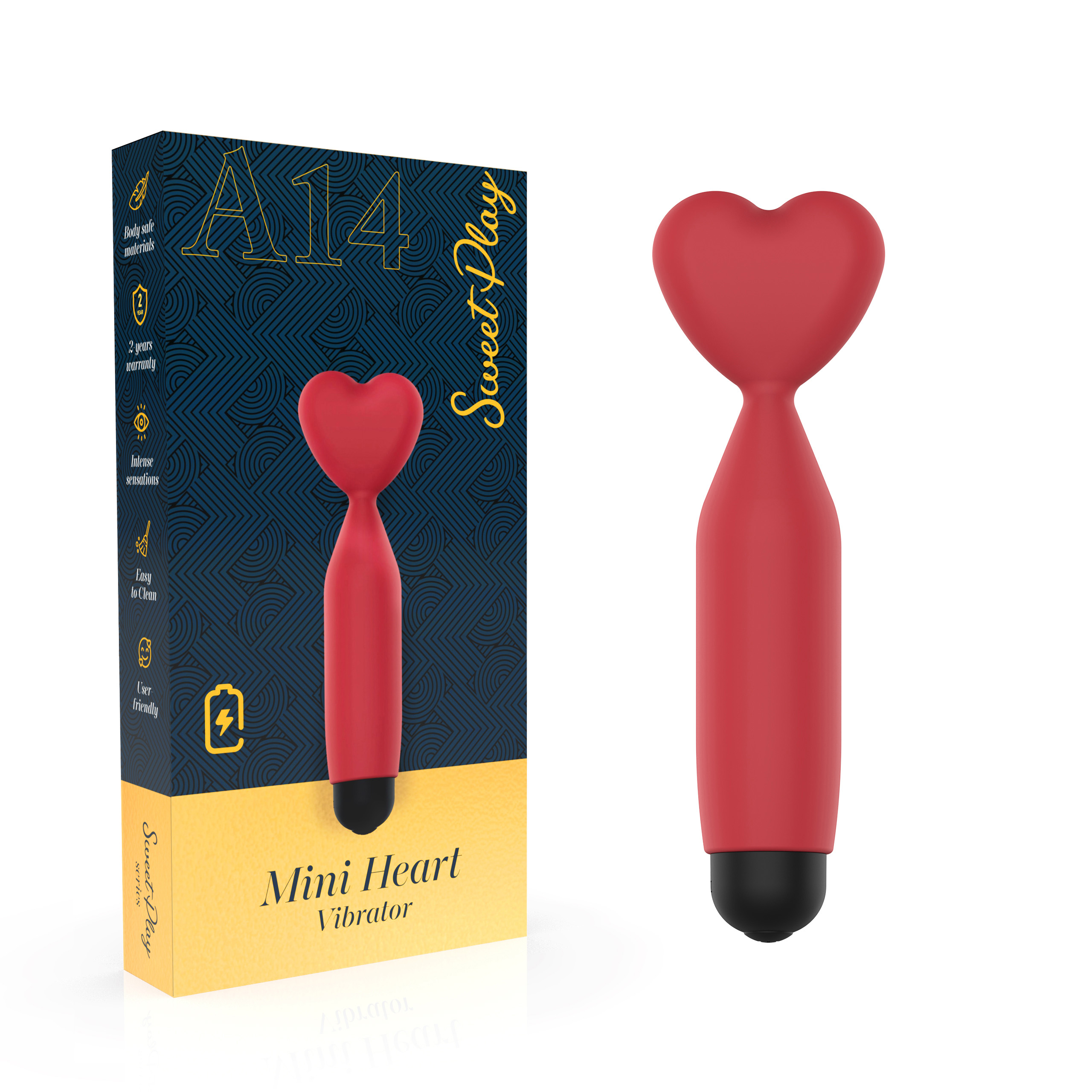 ������������ ��������-�������� Erospace Sweet Play Mini Heart Vibrator A14, 10 ������� ������