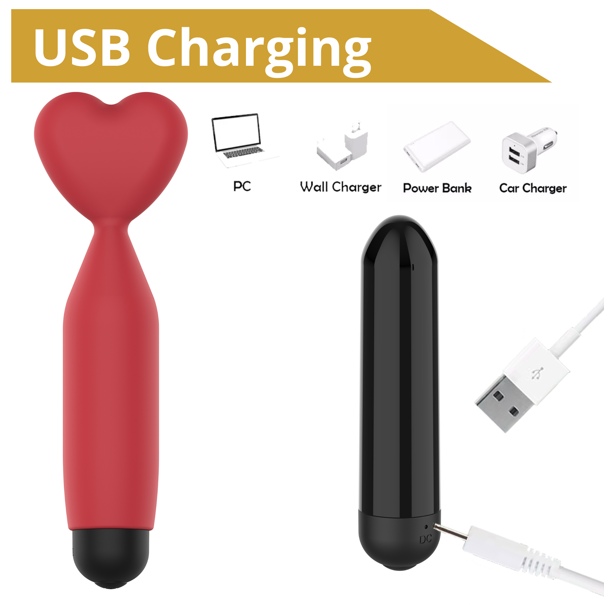 ������������ ��������-�������� Erospace Sweet Play Mini Heart Vibrator A14, 10 ������� ������