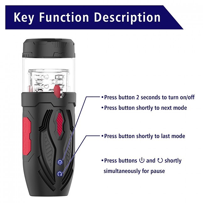       Erospace Mens Play Automatic Male Masturbator B1, 7  