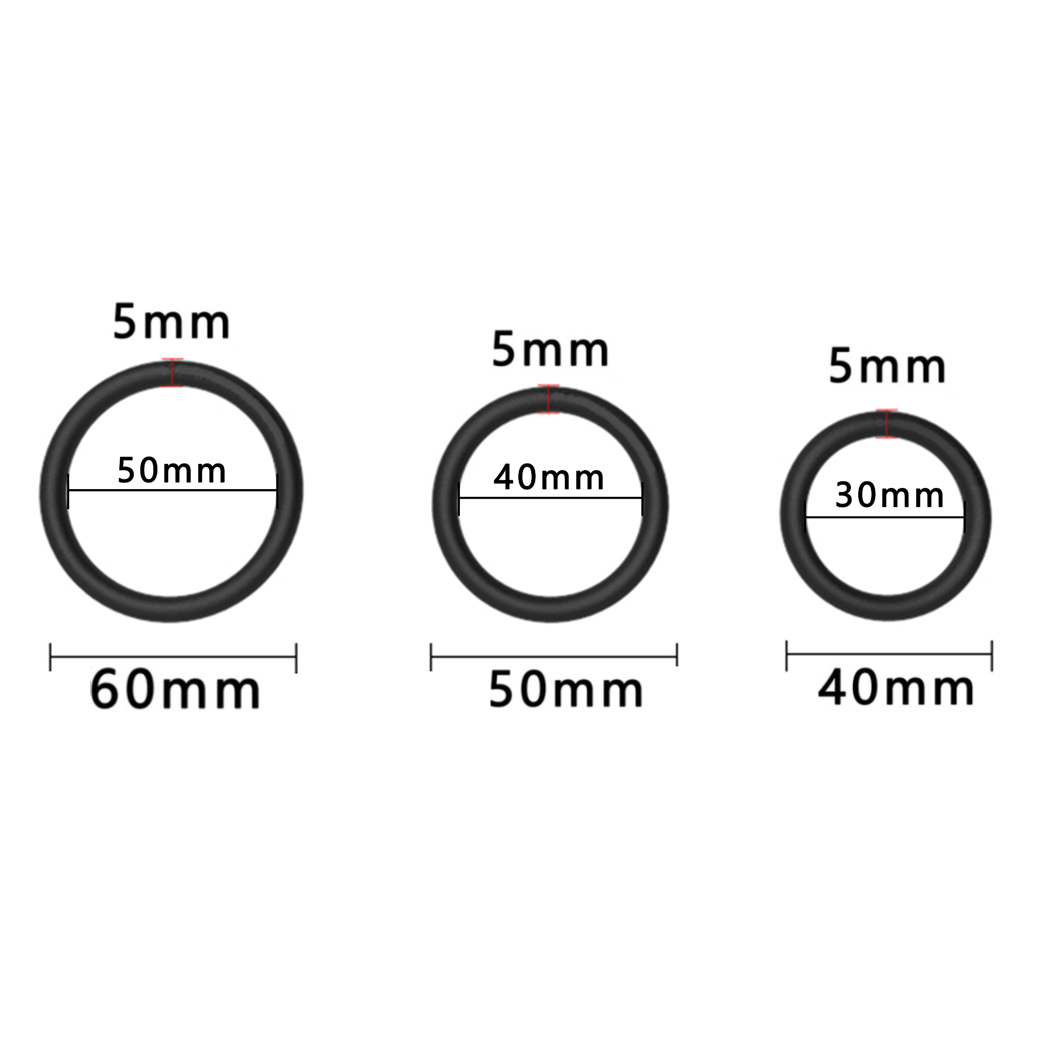   3-   Erospace Mens Play Set Of 3 Cock Rings B7, 