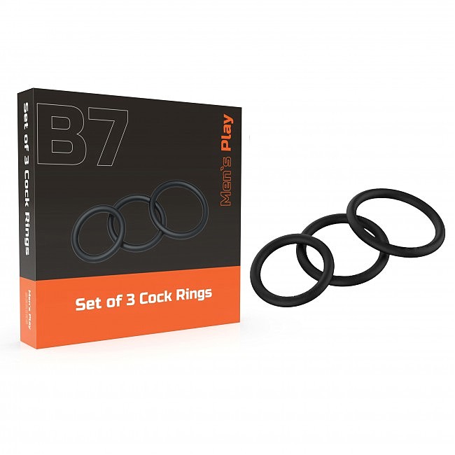   3-   Erospace Mens Play Set Of 3 Cock Rings B7, 