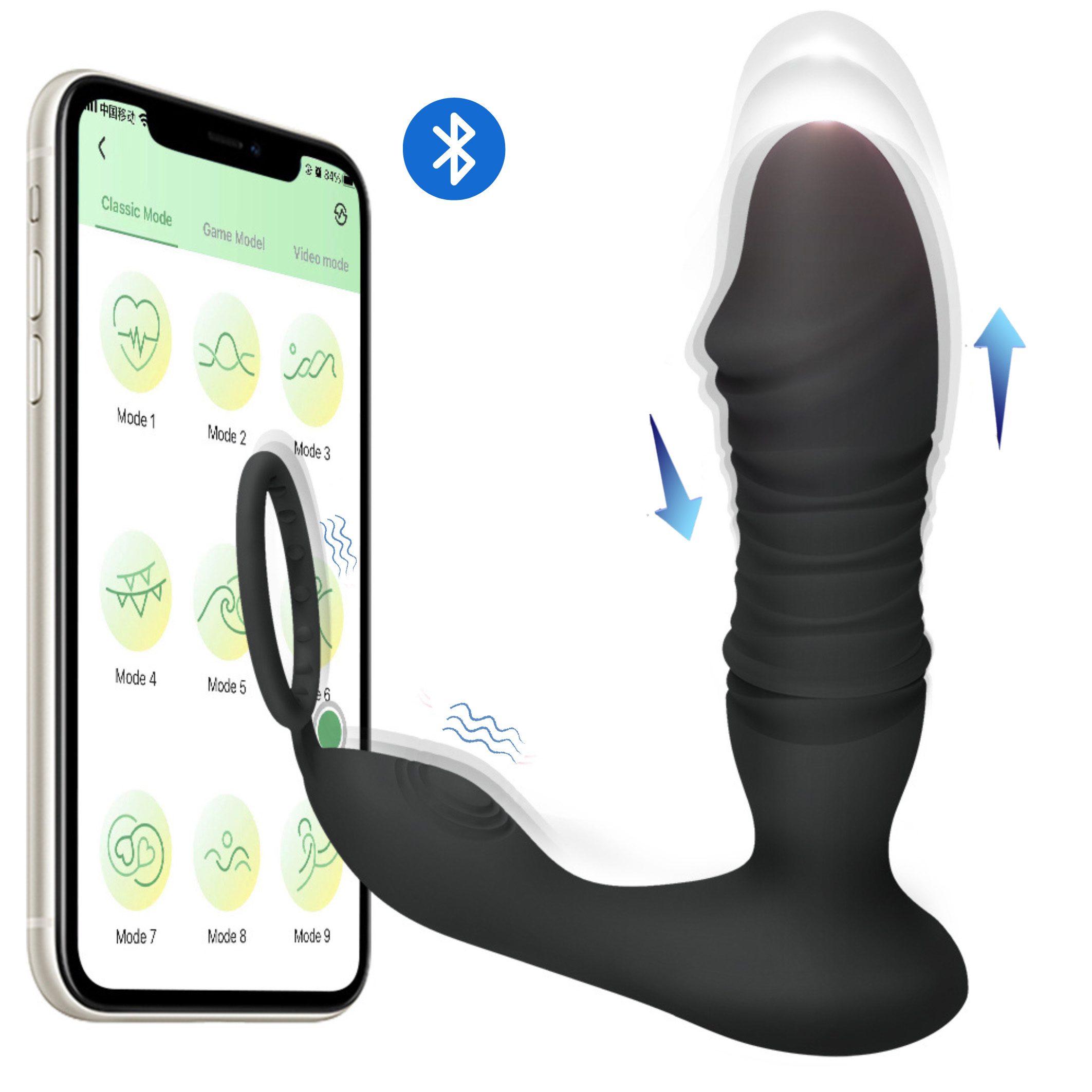 �����-�������� �������� Mens Play Thrusting Prostate Massager APP Controlled B5 � ����������� �������