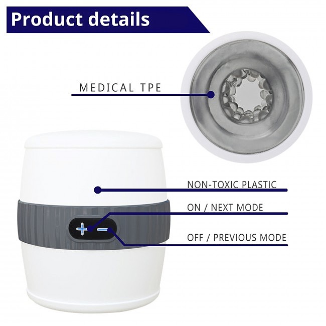   Erospace Mens Play Vibrating Male Masturbator B3, 12  