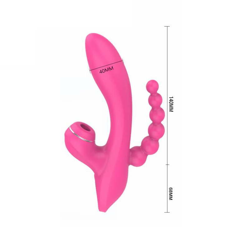 ��������-������ � �������� � �������� ��������� Sweet Play Sucking Vibrator With Anal Beads A3, 20,8 × 11 × 4 ��