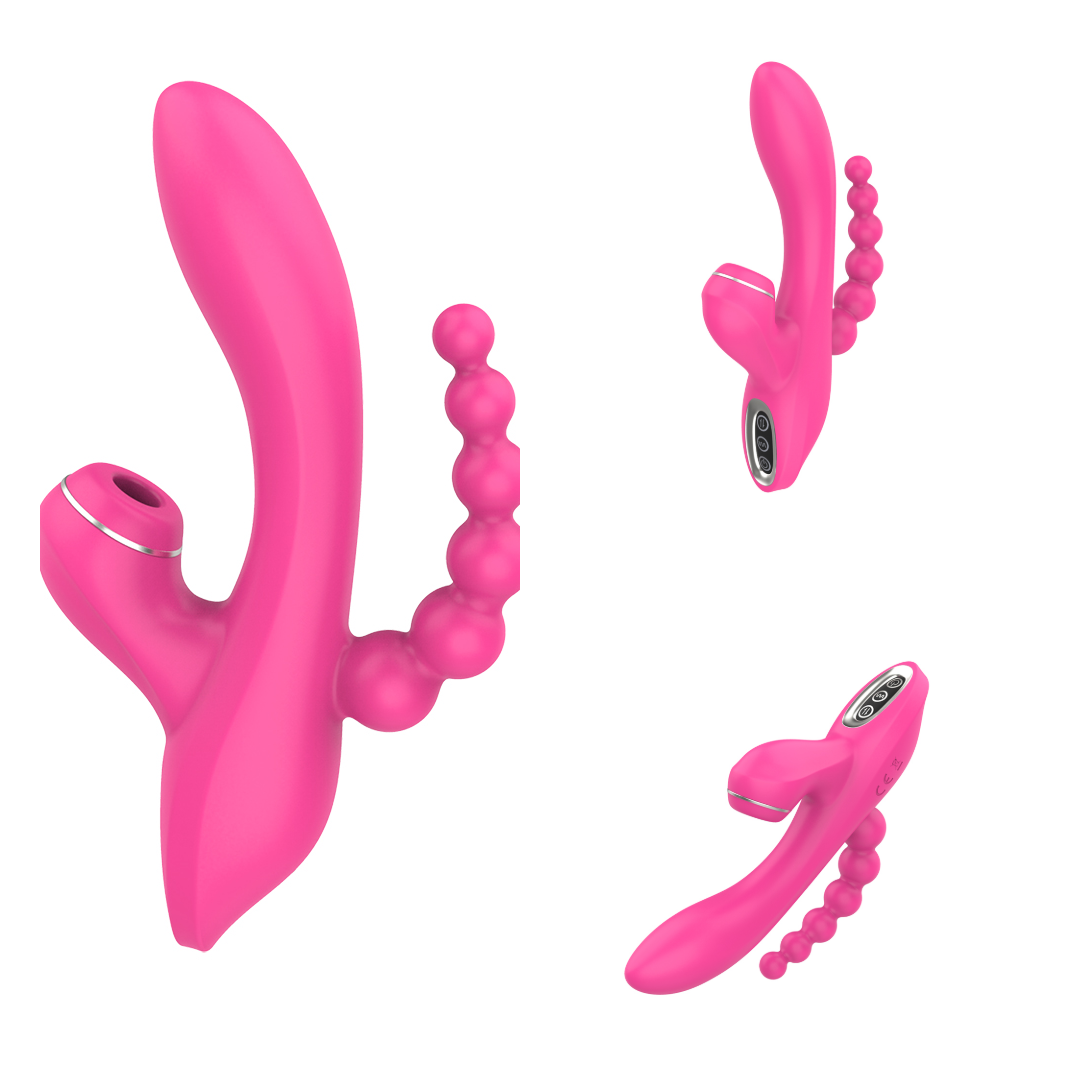 ��������-������ � �������� � �������� ��������� Sweet Play Sucking Vibrator With Anal Beads A3, 20,8 × 11 × 4 ��