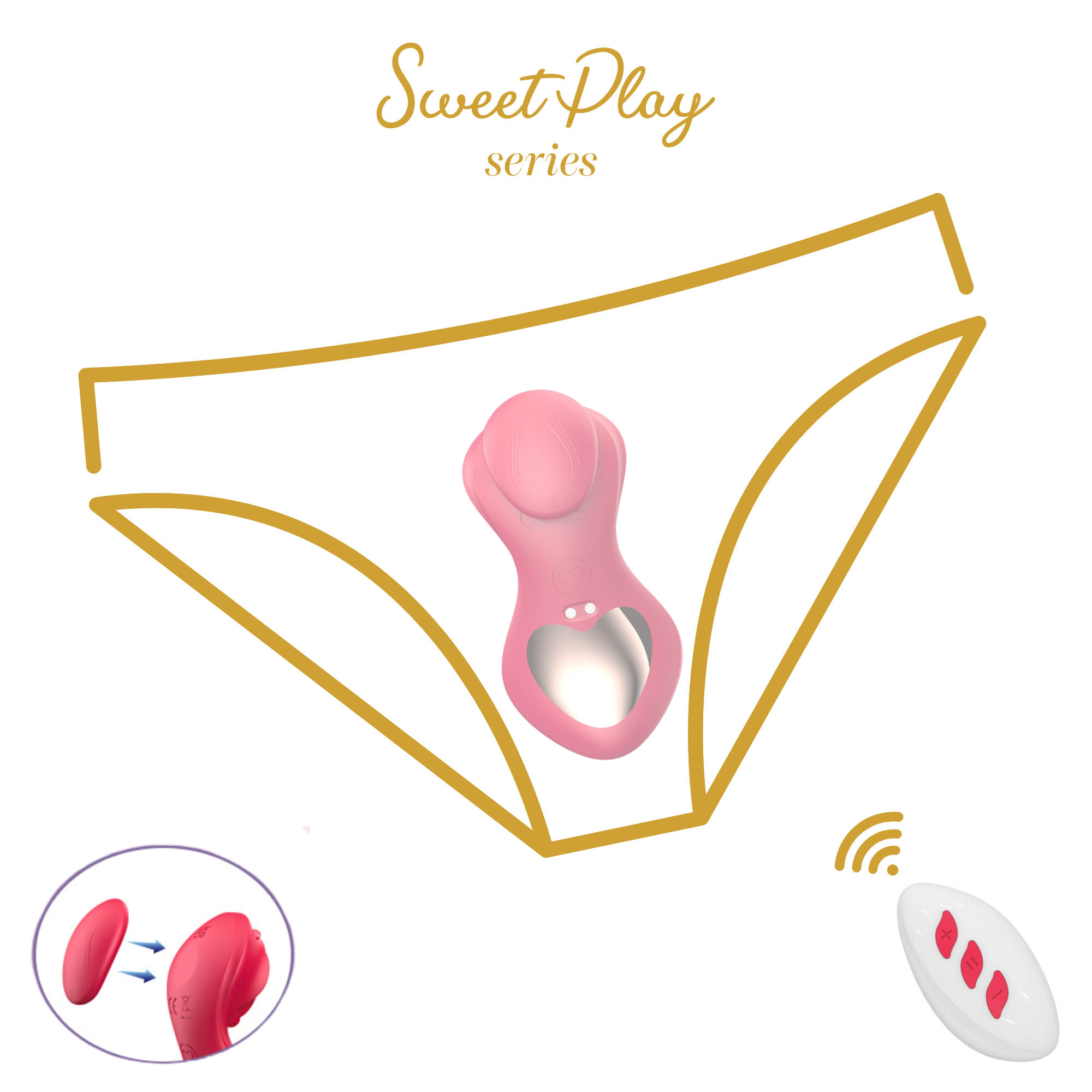 ������������ Erospace Sweet Play Panty Vibrator With Remote Control A1, ����� ��, 8,6 × 4,3 × 3,5 ��