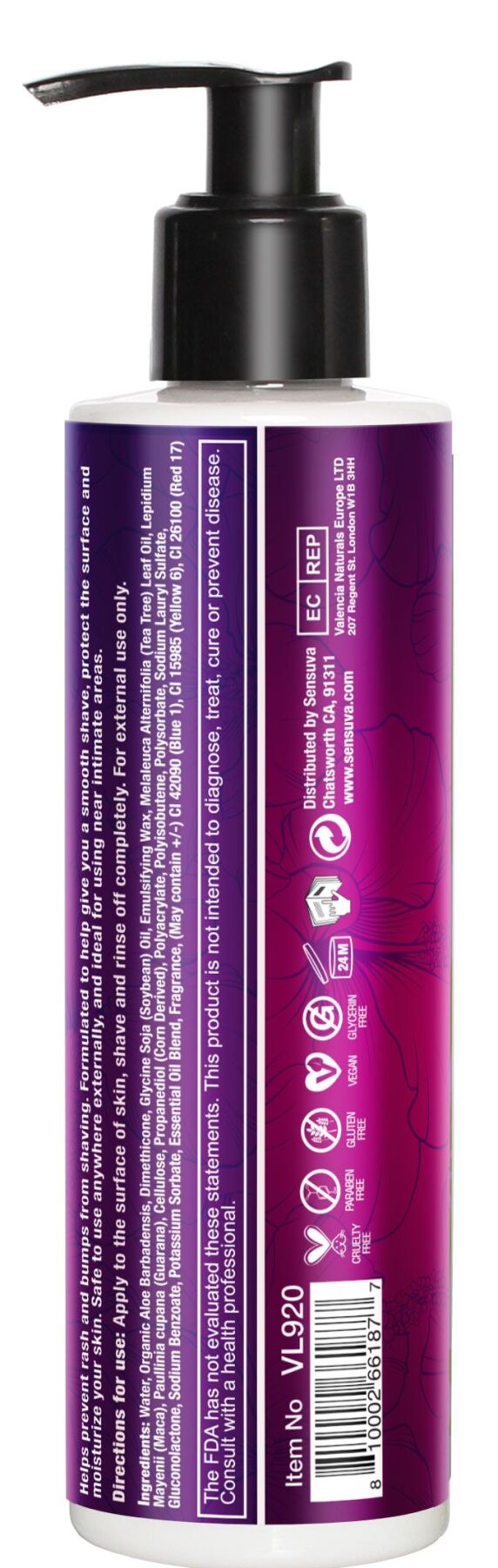    Sensuva ELXYR Shaving Cream — Sweet Secrets (236 )