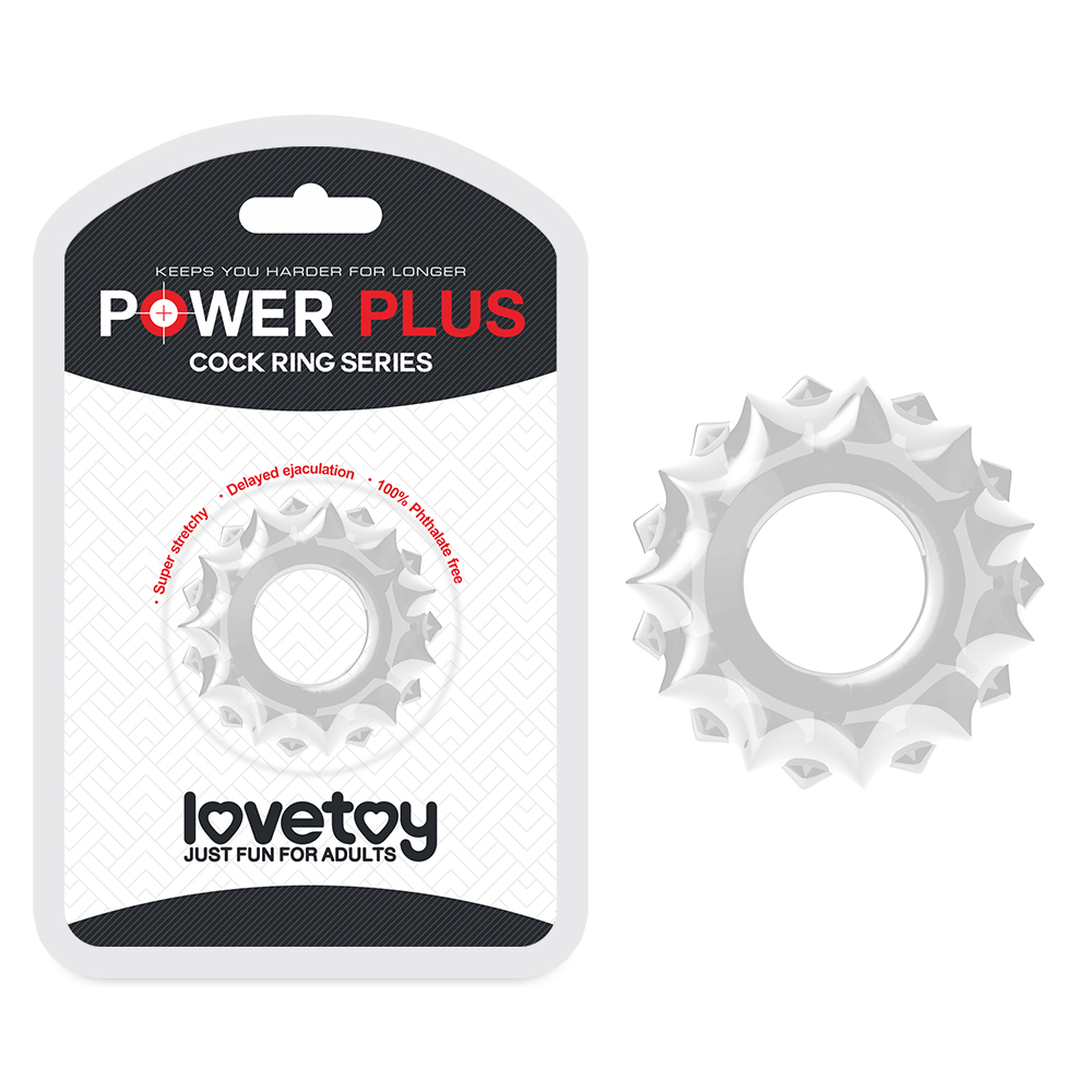 ���������� ����������� ������ LoveToy Power Plus Cockring 1 Clear, ������� 4 ��