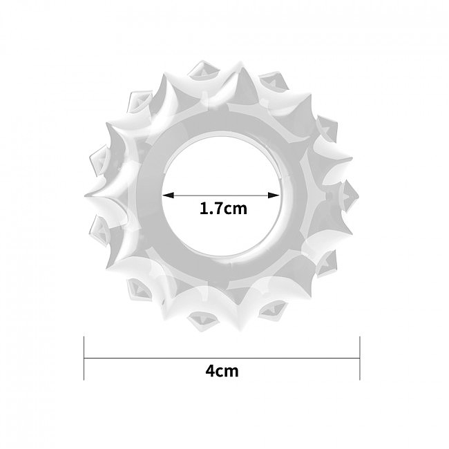 ���������� ����������� ������ LoveToy Power Plus Cockring 1 Clear, ������� 4 ��