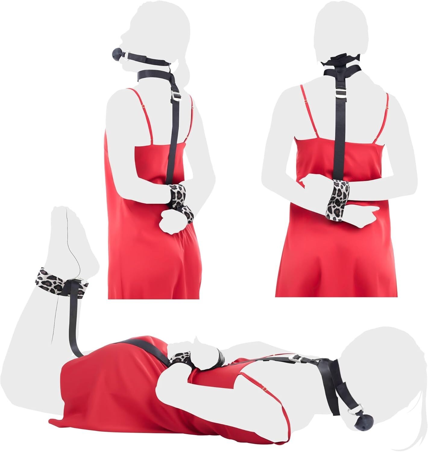 ��������� ����-����� LOCKINK YEAHWOW Armbinder Restraint Set Black, ������