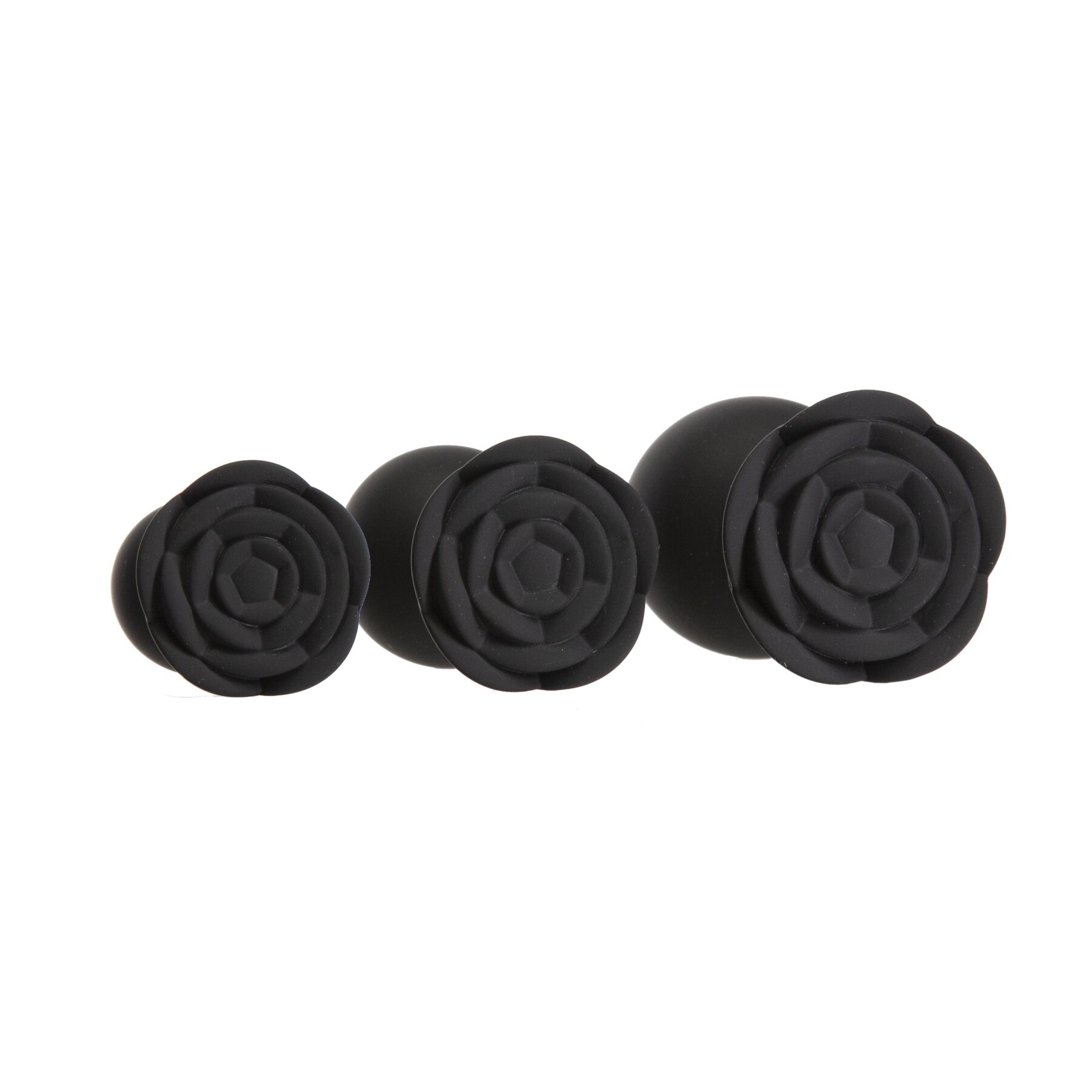 ����� ����������� �������� ������ BMS Roses Til Dawn Silicone Anal Plug Kit Starter Kit Black