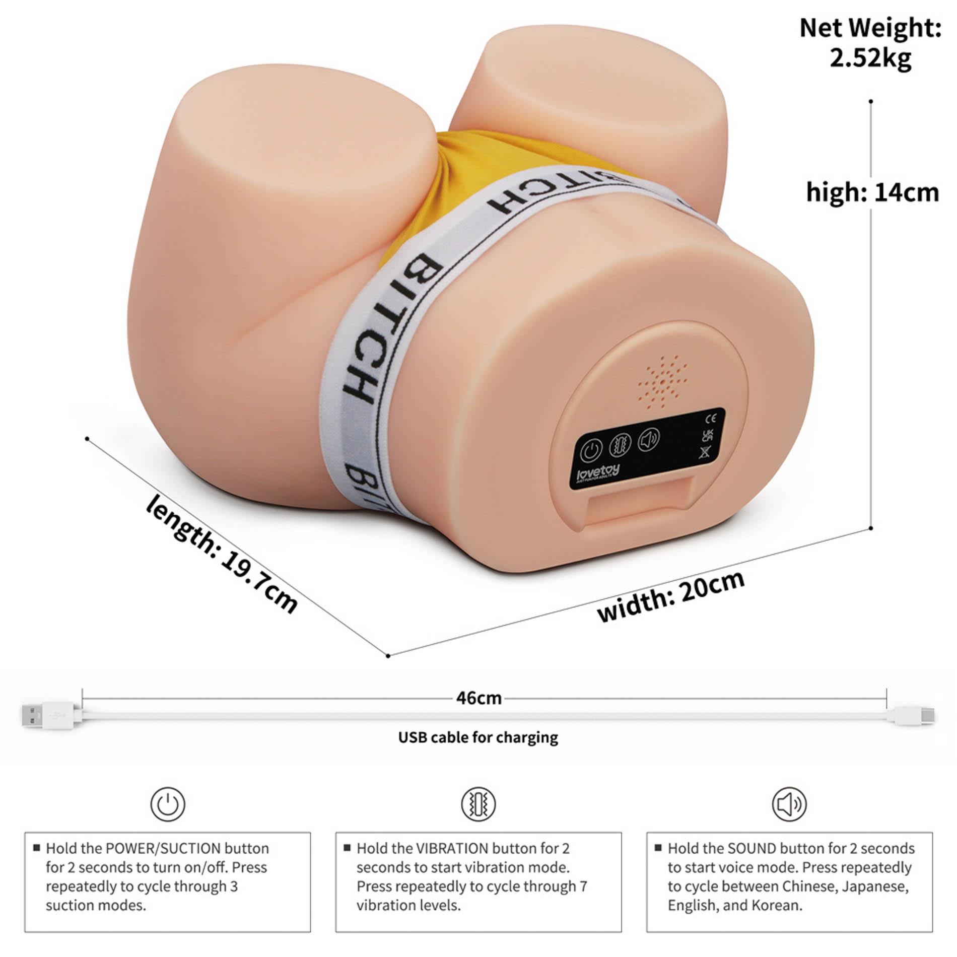 �����������-������ � ��������� Streetgirls 01 Sensation Pulse Flesh LoveToy, 19,7 x 20 x 14 ��