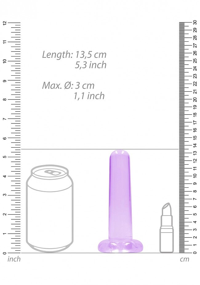 ������������� ������� �� �������� Realrock Dildo 5,3 Purple, ����������, 13,5 � 3 ��