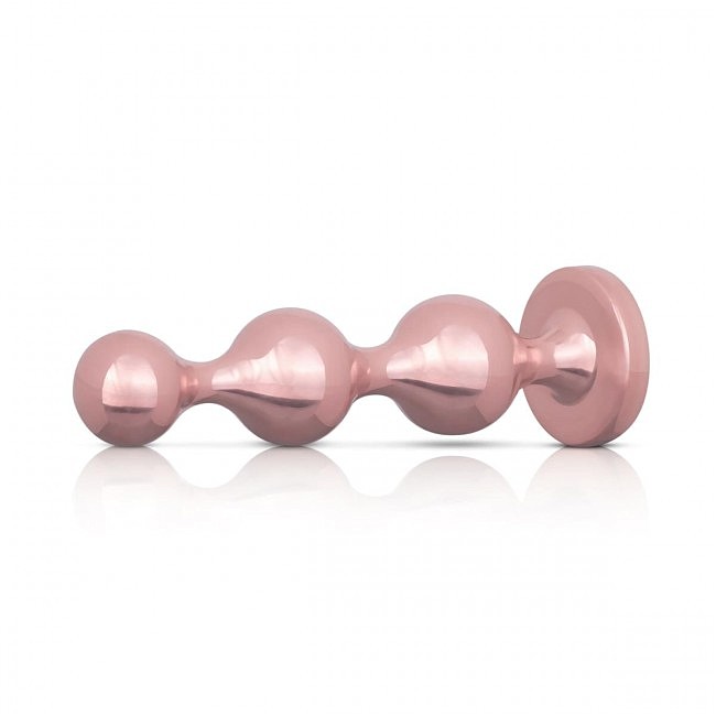 ����� �������� ������ � ������ ���������� Rosy Gold Metal Butt Plug Set 3 Pieces, �������
