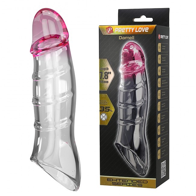 ������� �� ���� Pretty Love Damell Penis Sleeve Tranparent � ������ ��� �������, 19,8 � 4,3 ��