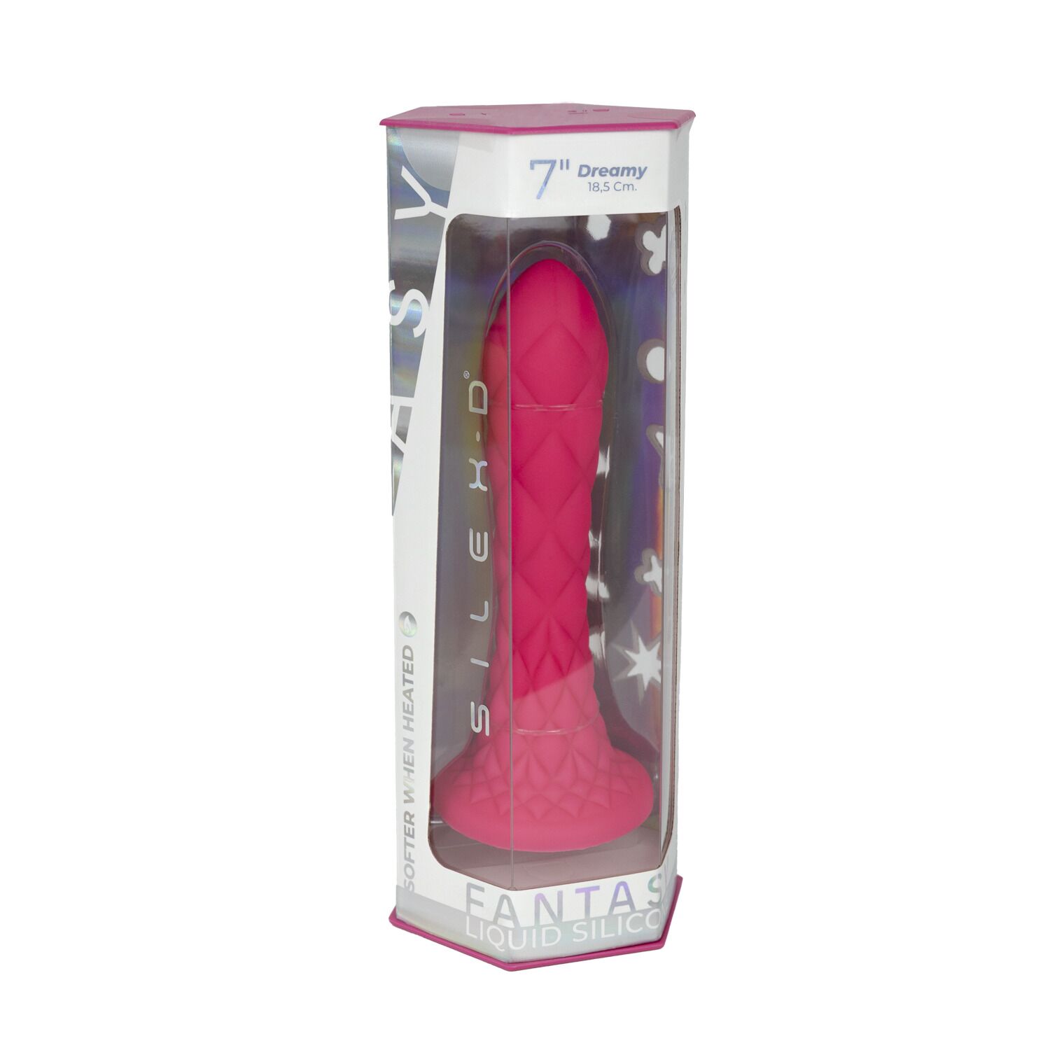 	���������������� ������������� �� �������� SilexD Fantasy Liquid Silicone Dreamy 7in Pink, 18,5 � 4,1 ��