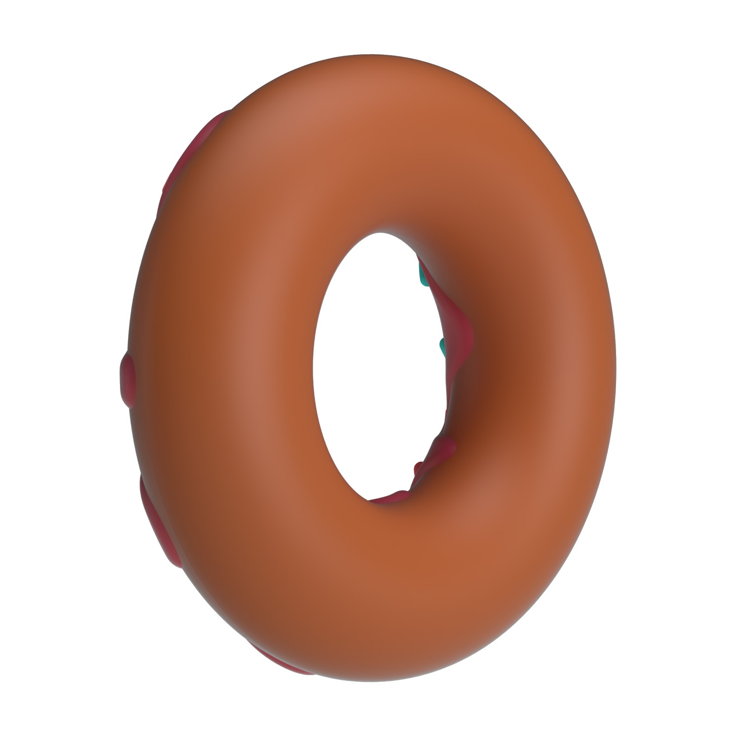 ����������� ������-������ Pretty Love Berry Super Donut Silicone Cock Ring, 4,6 � 2 ��