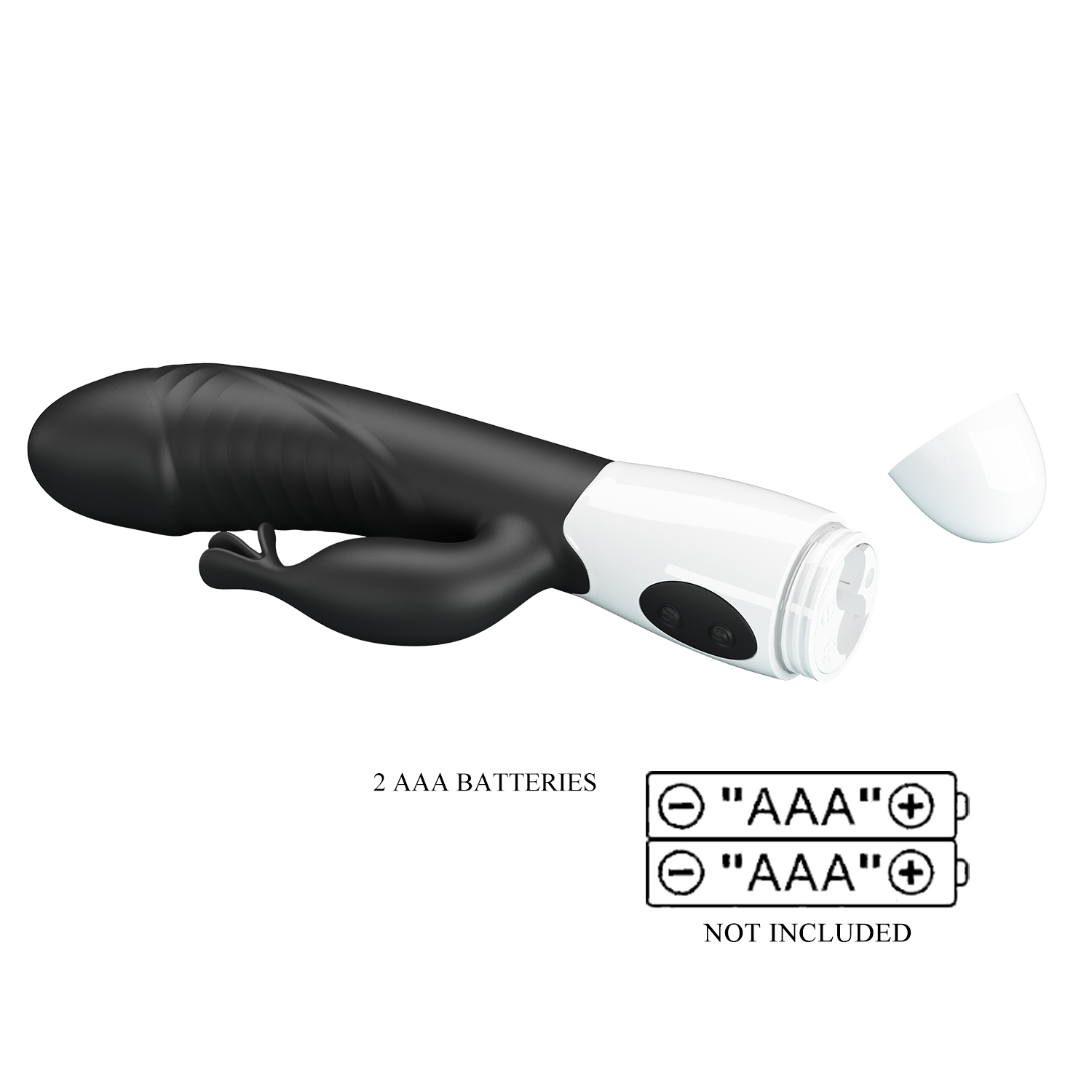 ��������-������ Pretty Love Rasmussen Dual Vibrator Black, 30 ������� ������, 19,8 � 3,6 ��