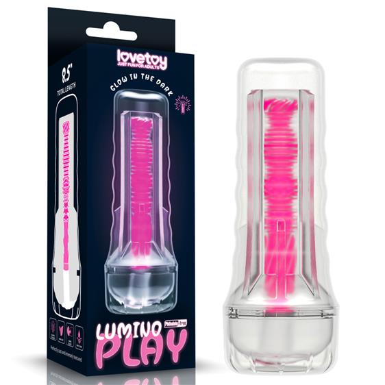 ����������� � ������� Lumino Play Masturbator Pink Glow 8.5 LoveToy, �������� � �������, 21,5 � 8 ��