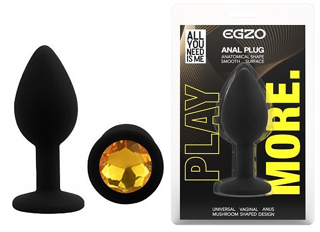 ������ �������� ������ EGZO Silicone Black Round Plug, �������, 7 � 2,8 ��