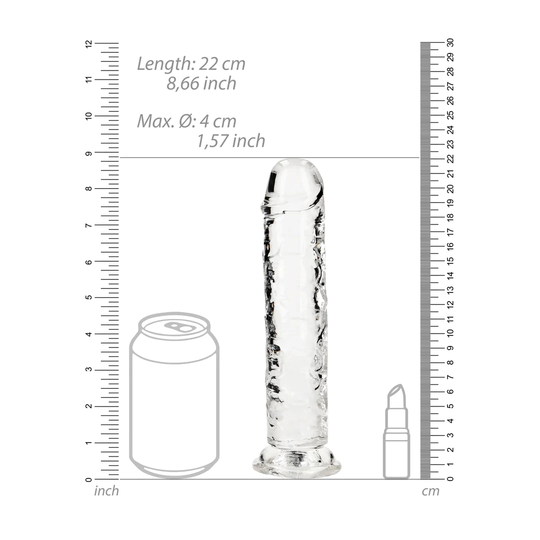 ������������� ������� Realrock Dildo 8 Transparent, ����������, 22 � 4 ��
