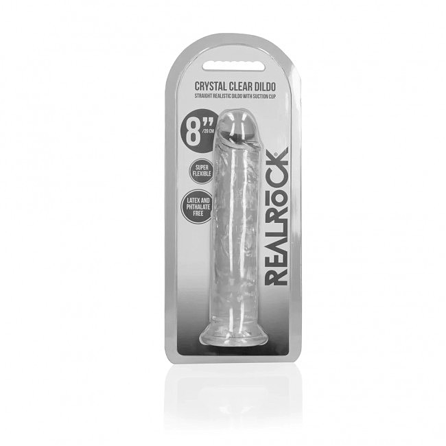 ������������� ������� Realrock Dildo 8 Transparent, ����������, 22 � 4 ��