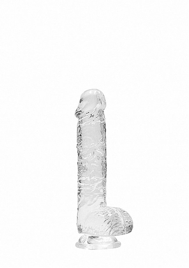 ���������� ������������� � �������� Realrock Dildo 6 Transparent, 17 � 2,5 ��