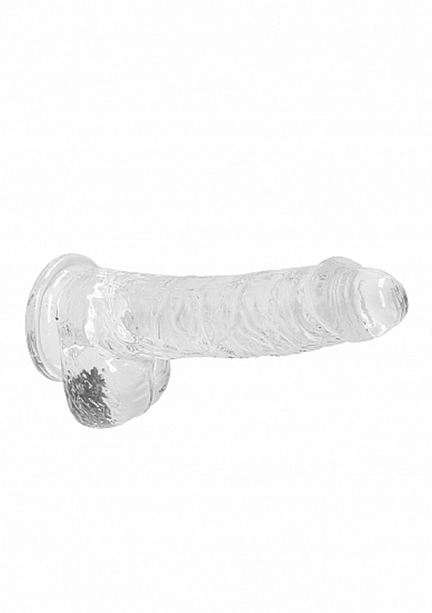 ���������� ������������� � �������� Realrock Dildo 6 Transparent, 17 � 2,5 ��
