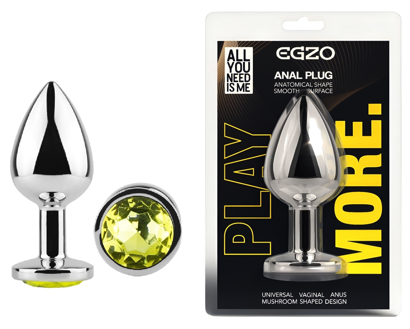 �������� ������ � ����� ���������� EGZO Silver Round Plug size S, 7 � 2,8 ��