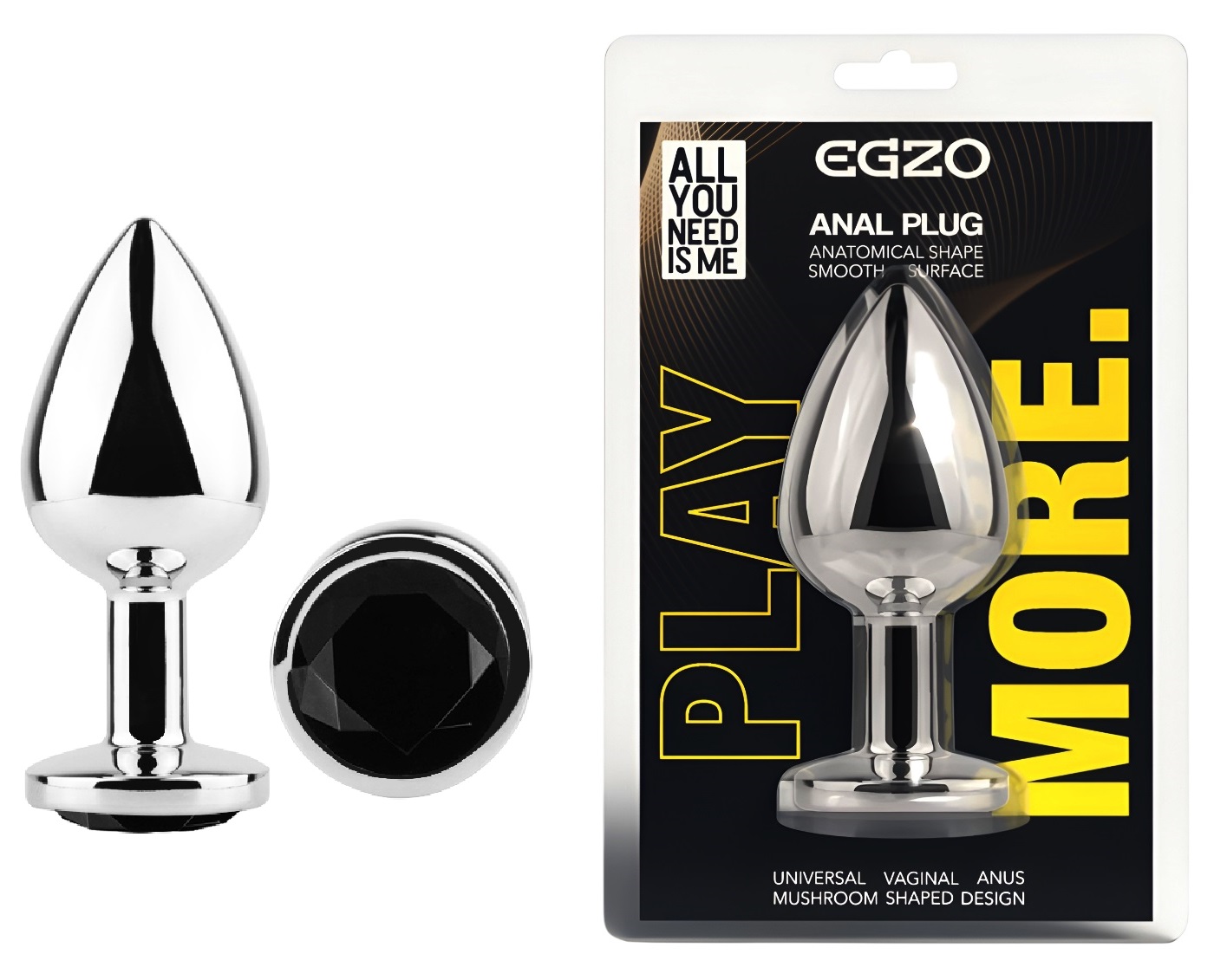 �������� ������ � ����� ���������� EGZO Silver Round Plug size S, 7 � 2,8 ��