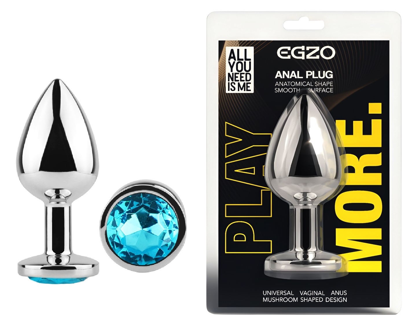 �������� ������ � ����� ���������� EGZO Silver Round Plug size S, 7 � 2,8 ��